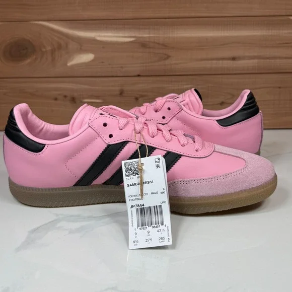 Adidas Samba Messi Football Soccer Shoes Light Pink Suede Men's Size 9.5 - Picture 10 of 13